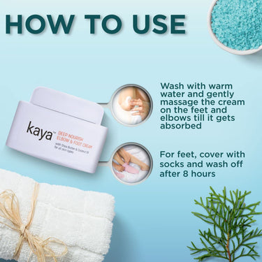 Kaya Clinic Deep Nourish Elbow & Foot Cream with Shea Butter & Coconut Oil for Cracked Heels and for All Skin Types (50ml)
